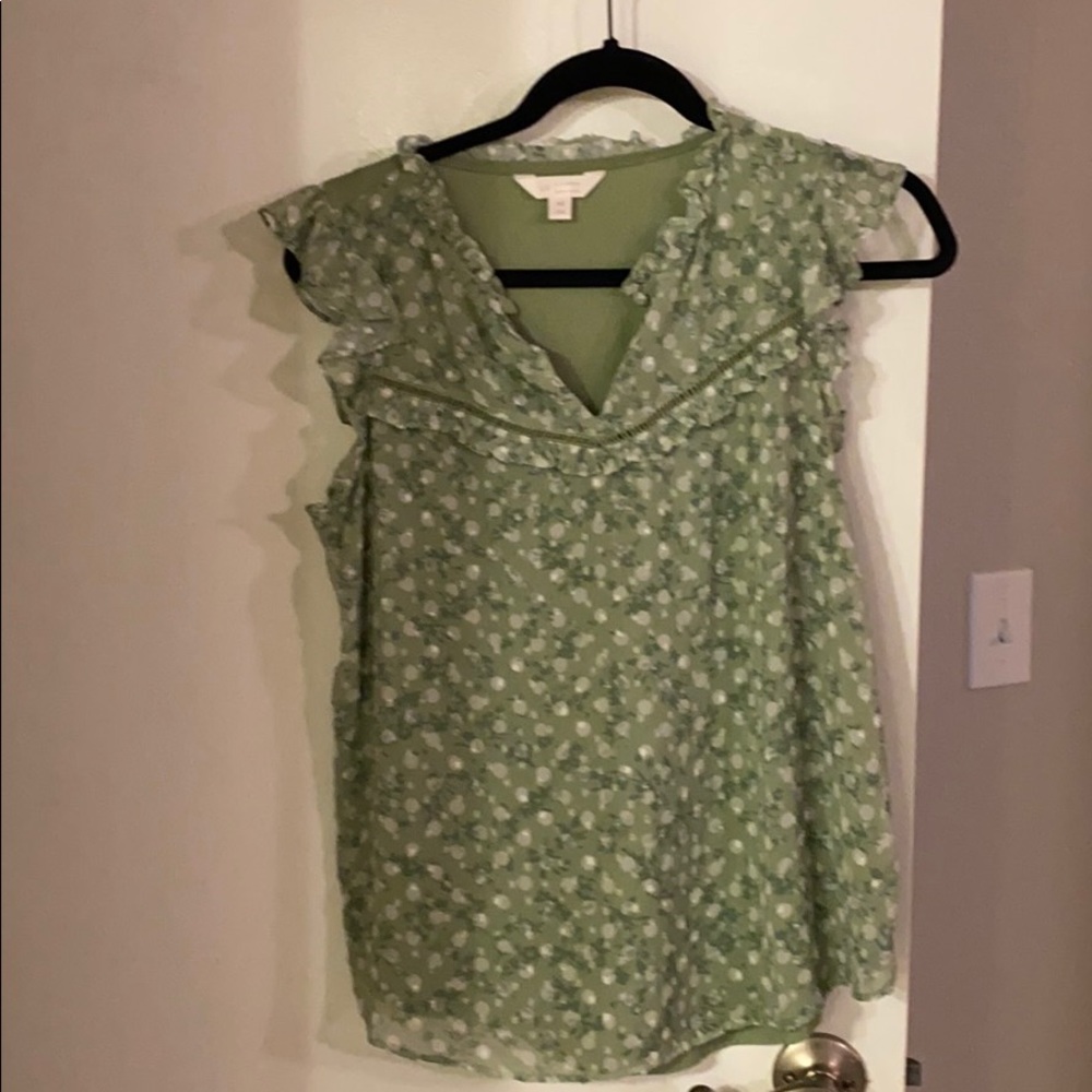 Sheer and knit throughout tank blouse